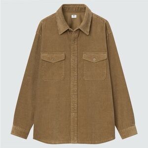 Uniqlo Men’s Corduroy Work Shirt Jacket 3XL Light Brown Tan | 8-Wale Cotton